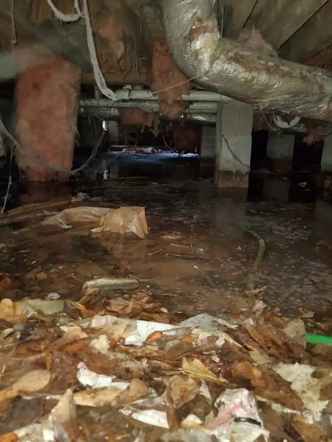 Crawl space flood assessment for Commercial Water Damage Restoration in Ephrata